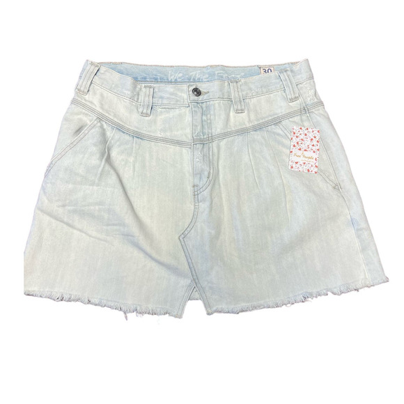 NWT Free People Silver Lake Denim Mini Skirt Size 30 - Picture 1 of 16